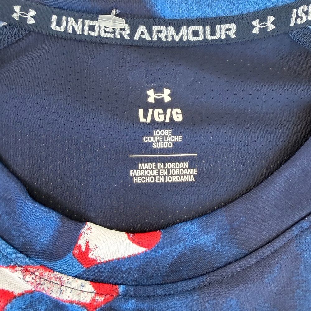 NWT Under Armour Mens Fish Pro Freedom AOP Long Sleeve T-Shirt Midnight Size L - Picture 6 of 16